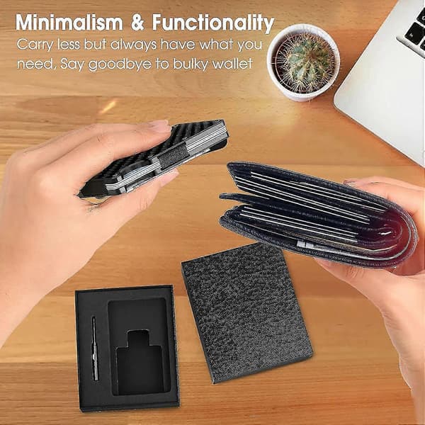 The Ridge Minimalist Slim Wallet för män – liten plånbok i aluminium
