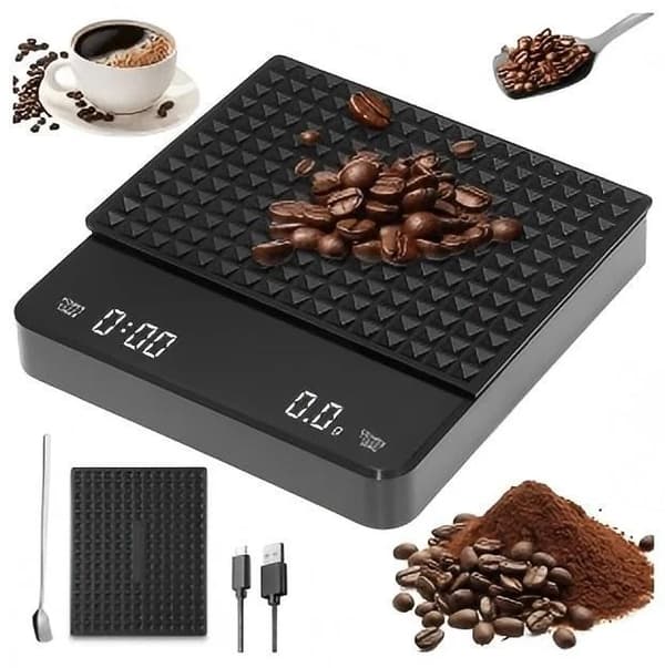 Elektronisk kaffevægt med timer, manuel kaffebrygning, smart køkken, elektronisk, præcision, Ali (i gram)