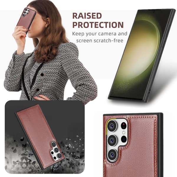 Universellt Plånboksfodral för Samsung S21 till S23 med Kortfack & Magnetlås [JUN]