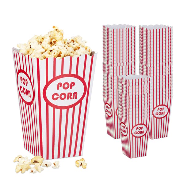 Popcornpåsar, 60-pack, återanvändbara biopåsar