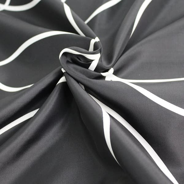 (Sort, 180 x 180 cm) Bruseforhæng, vaskbart, vandtæt stofbadeværelsesforhæng, maskinvaskbart, polyester med 12 ringe