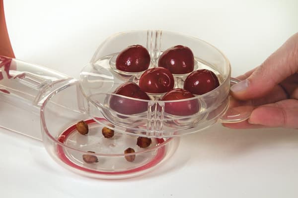 Cherry Pitter Multi Cherry Pitter Cherry Seed Remover Core Easy Pressing with Grip 6 Cherries Pitter Red