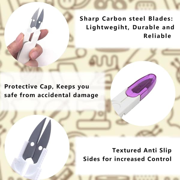 Sewing Thread Cutter, Versatile Scissors with Safety Cap, for Cutting Threads, Portable Scissors for Small Plants