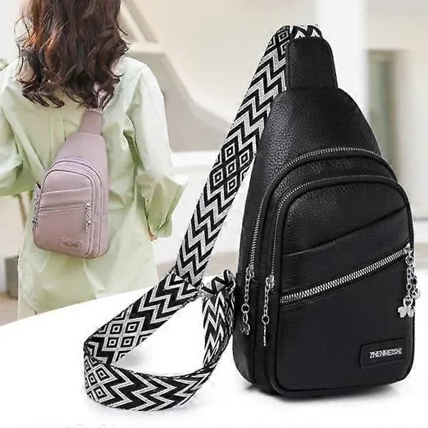 Sling Bag for kvinner, belteveske for kvinner gul og lilla