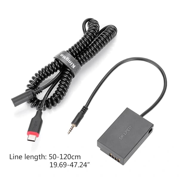 Dummy Battery Charging Kit for 77D 200D 750D 760D 800D 850D M3 M5 M6 LP-E17【PL】