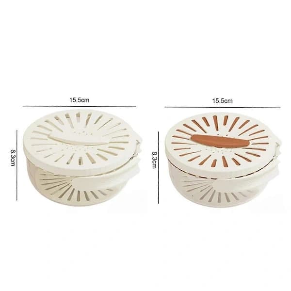 Fruit Drain Basket with Lid, Vegetable Washing Bowl, Foldable Handle, Cleaning Strainer, Kitchen Drawers