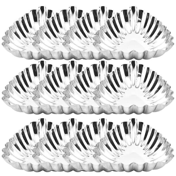 20 stk. Eggeterteformer i rustfritt stål, dekorative bakeformer, muffinsformer, kjøkkenformer