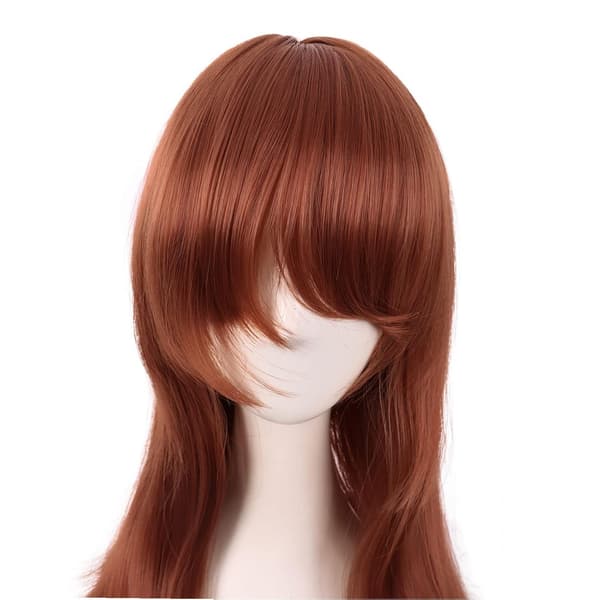 Peruk Anime pitkä kihara peruukki 70CM (Inkivääri Oranssi)