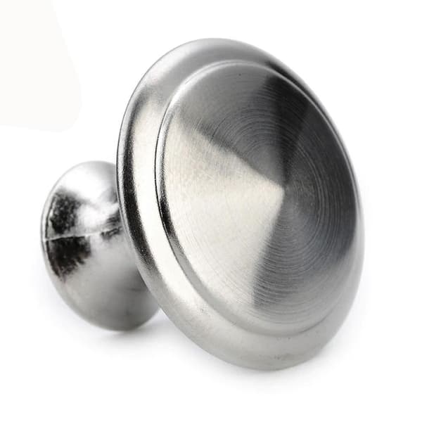 Knopper 4-pakning - Enkle knotter i metall - Sølvfarge Silver silver