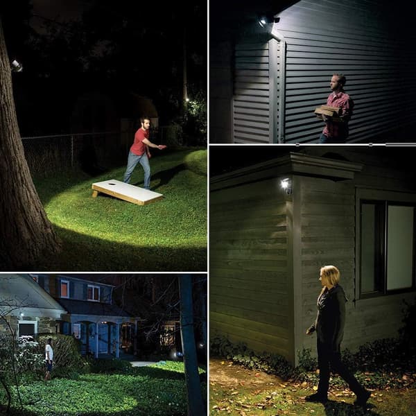 Outdoor Motion Sensor Light, Waterproof Motion Detector Security Light with 600 Lumen LED, Battery Powered Wireless Spotlight for Porch_yux