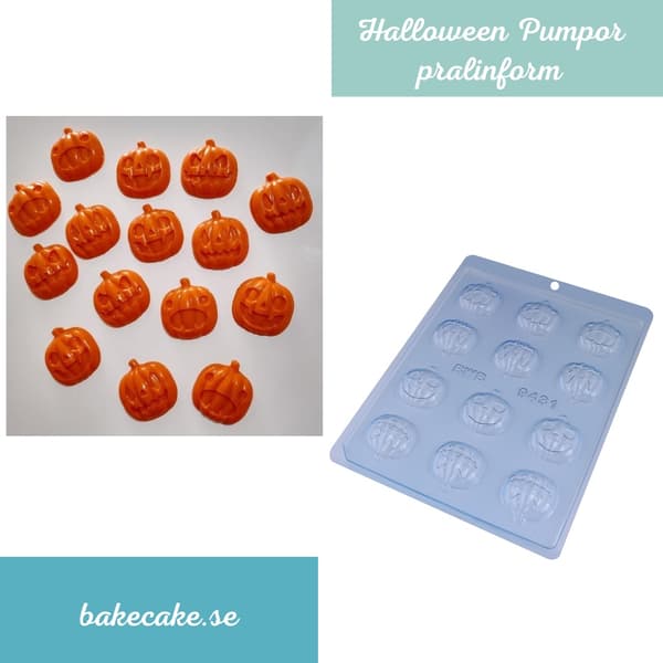 Pralinform Gresskar Sjokoladeform - Halloween - Gresskar - BWB 9431 Transparent transparent