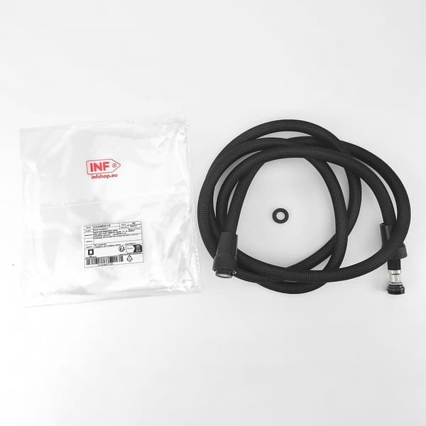 2 Meter Black Nylon Anti-Explosion Shower Hose with PP Cap 100