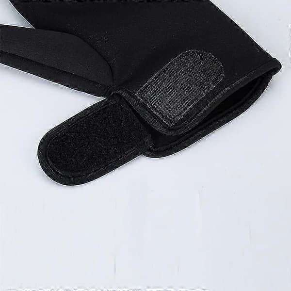 Heat Resistant 3-Finger Hair Styling Glove for Curling Iron with Adjustable Strap Black Medium [DB]