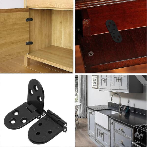 4 Pcs Tray Hinges, Heavy Duty Folding Hinges 180 Degree Round Edge Hinge