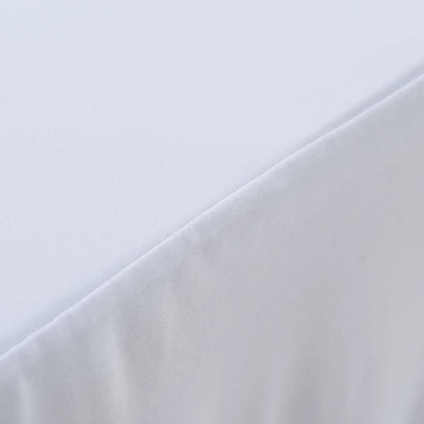 vidaXL Tablecloth 2 pcs stretch floor-length white 183x76x74 cm Vit white