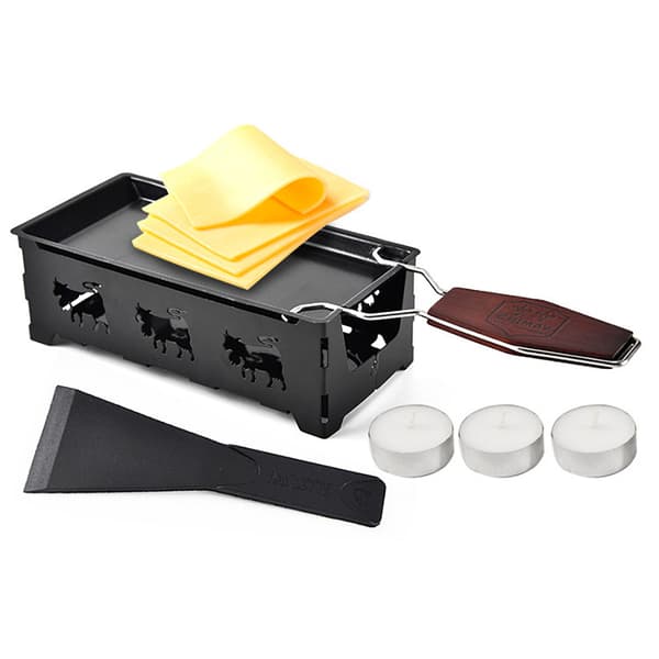 Bærbart raclette-sett / mini raclette med telys / raclette