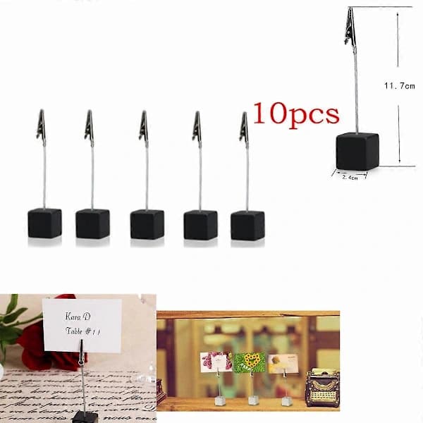 Paperclip for photos, 10 pcs, black set
