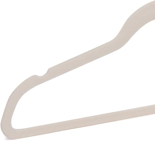 Smal, Sammet, Halkfria Klädhängare, Rosa/Roséguld - 10-pack