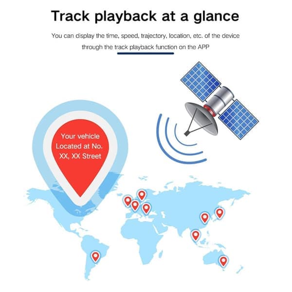 Vehicle Tracking Device - No Subscription Required, Strong Magnetic Anti-Loss Tracking Function, Real-time Location with Free App - Perfect