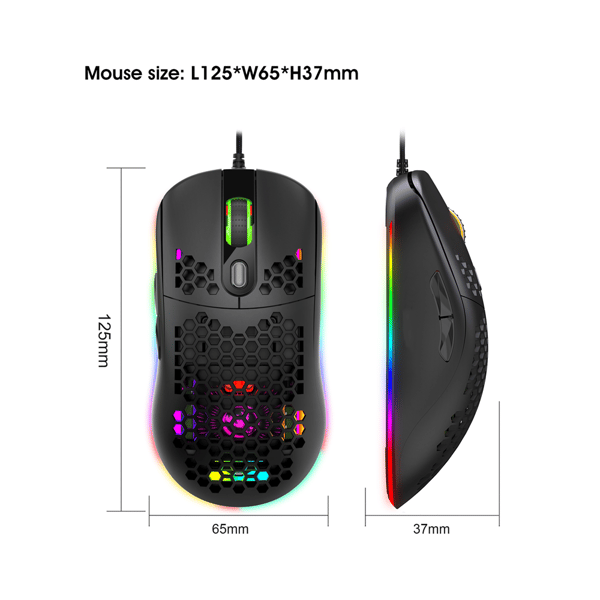 X600 Gaming Mus, Kablet Hul Computer Mus til Gamere