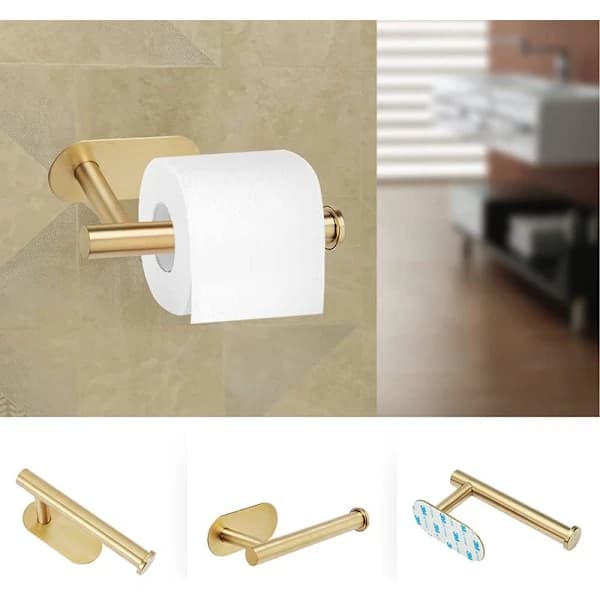 WC-paperiteline (harjattu messinki), seinään kiinnitettävä WC-paperiteline, A