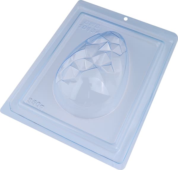 Pralinform Egg Geometrisk Sjokoladeform - BWB 10134 - 3-delt form Transparent transparent