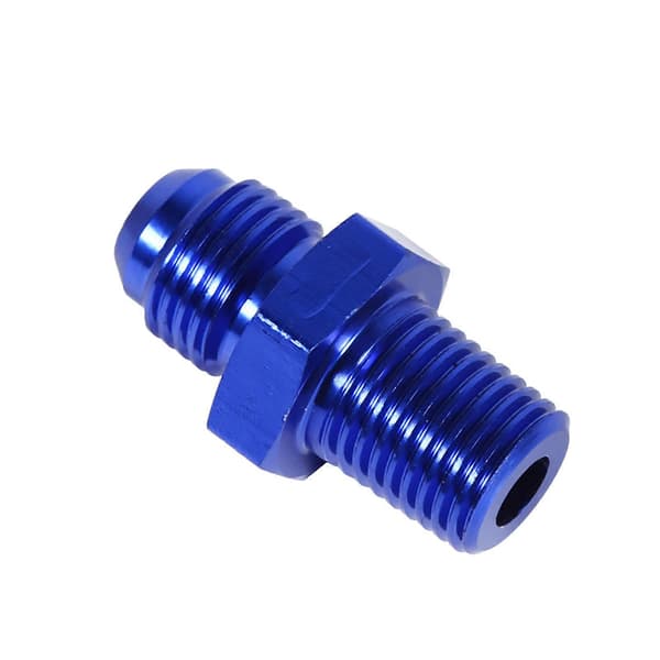 Aluminium AN6 Til NPT 1/4\" Drivstoff Olje Koblinger Rett Adapter Bil Blå