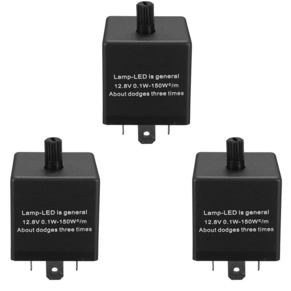 3X 12V 3-bens LED-bilblinklys justerbar blinkrelæindikatorlampe