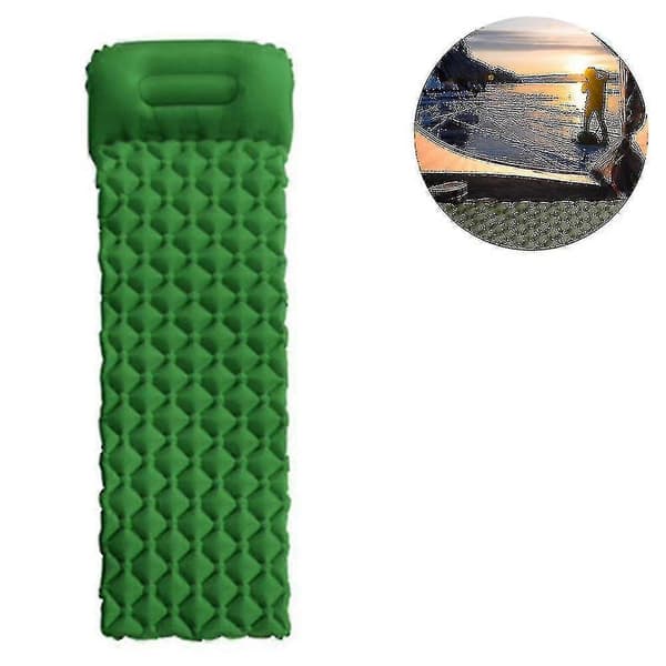 Ultralight Sleeping Pad with Built-in Pillow, Inflatable Camping Mattress