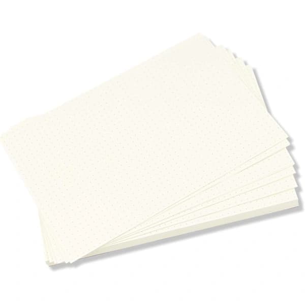 A5 6-håls ringpärm/planeringskalender refill-papper för Filofax, 6 hål, 45 ark/90 sidor, prickrutigt