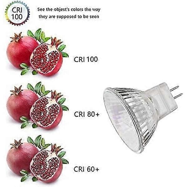6-pakning MR11 GU4 Halogenpærer, 12V 20W Varmhvit