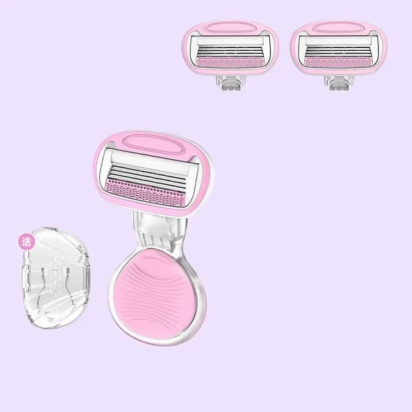 Epilator, helkroppsrakapparat, med 2 ersättningsblad (Kort handtag - rosa)