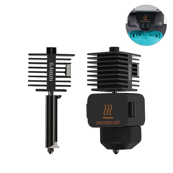 Hotend-sæt til A1/A1 Mini Hurtig Hastighed Hot End-montering 0,6 mm Hærdet Ståldyse 3D-printerdele