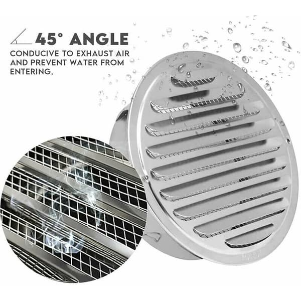 Wall Ventilation Grille, Hood Outlet and Exhaust Pipe with Protective Net - 180mm
