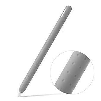 Ultra Thin Silicone Case for Pencil 2nd Generation - Perfect Fit, Drop-Proof and Lightweight Silicone Grip, Grey (Grey)