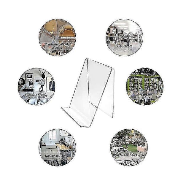 Transparent Display Stand 6-pack for Books, Pictures, and Decorative Items [DB]