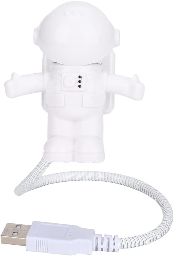 USB LED-læselampe, energibesparende astronaut rummand form mini USB LED-natlampe til bærbar computer