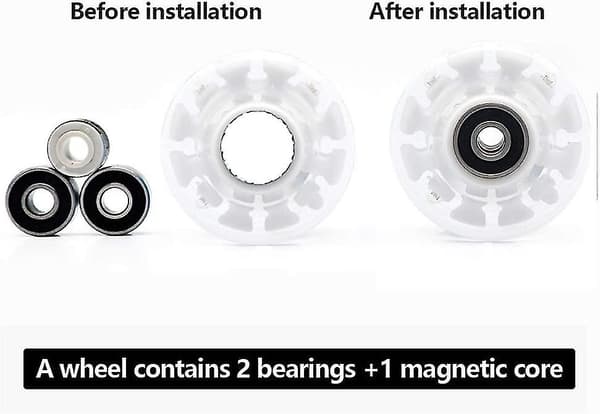 LED Lysende Rulleskøjtehjul Med Lejer 4-pak Seje Lysende Skøjtehjul Til Rulleskøjter 32mm X 58mm-mxbc