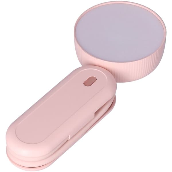 LED Desk Lamp with Gooseneck Night Light, 3 Colors, Smooth Dimming, Foldable Eye Protection Lamp, USB Charging (Pink)