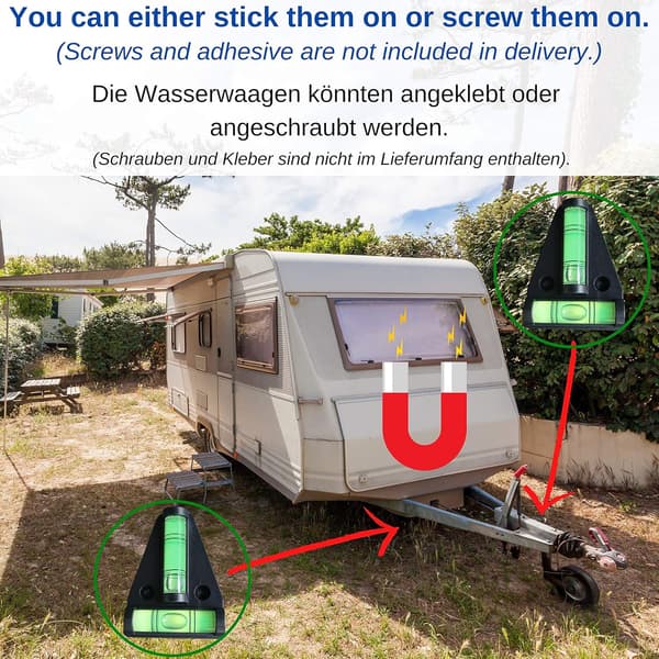 Magnetisk T-formet vaterpas, lille praktisk autocamper vaterpas