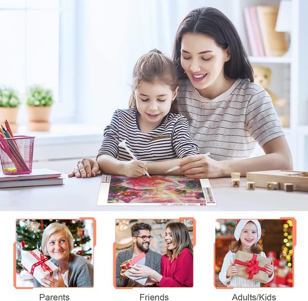 DIY diamantmaling, diamantkunstmaleri farverige blomster sæt