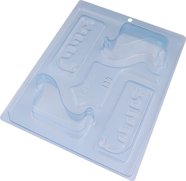 Pralineform Julekælk Chokoladeform - BWB 138 - Special 3-delt form Transparent transparent