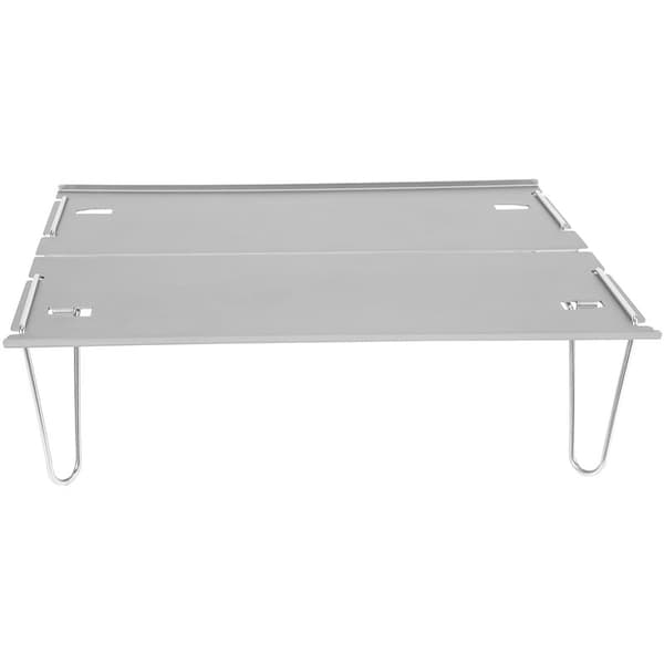 Utendørs sammenleggbart campingbord i aluminiumslegering, bærbart minibord, grillbord, supercampingbord, sølv