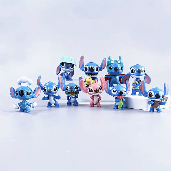 Lilo & Stitch PVC-figursæt - 10-delte kagepynt og kapsler[ZHE]