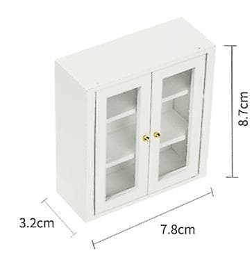 Miniature møbellegetøj dukkehus DIY dekoration tilbehør Mini 1:12 Badeværelsesvægskab opbevaring