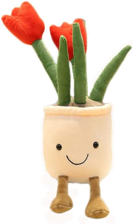 (Red) Tulip Flower Plush Toy Children's Gift, 35cm