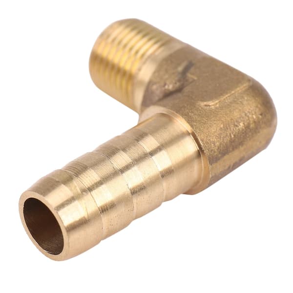 8mm letku X 3/8\" ulkokierre 90 asteen messinkikulmaliitin