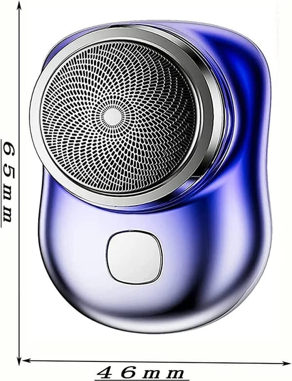 (Blå) Mini barbermaskine bærbar elektrisk barbermaskine