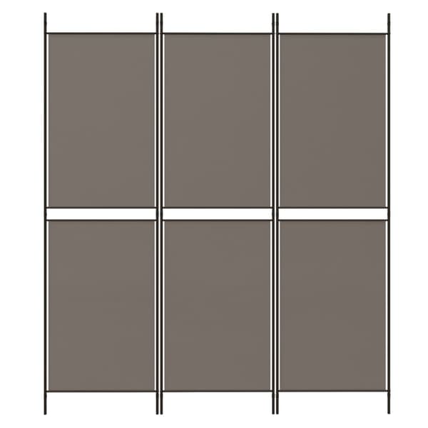 vidaXL Romdeler 3 paneler antrasitt 150 x 200 cm stoff Antracit 3320