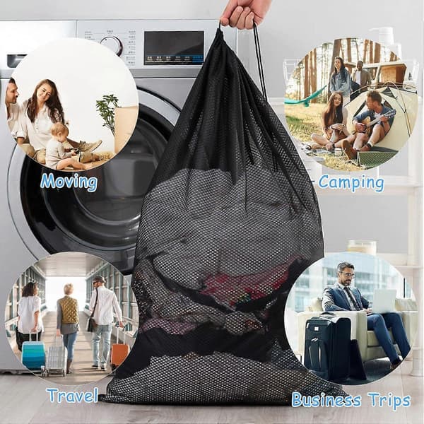 Extra Large XL Laundry Bag 60x90CM Laundry Net Washing Machine Bags with Drawstring for Shirts, Jackets, Blankets, Sheets, Socks, Soft